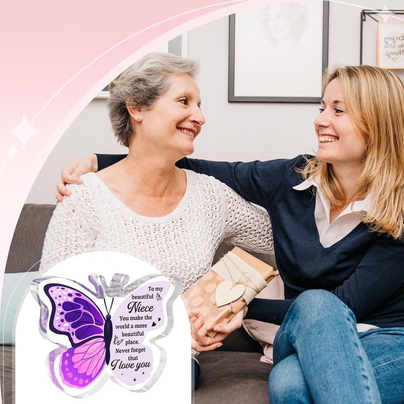 Graduation Gifts for Niece, Niece Gifts from Auntie, Niece Graduation Gifts, Butterfly-Shaped Plaque, Niece Birthday Gifts, Birthday Gifts for Niece Adult B0D7LJ6V88
