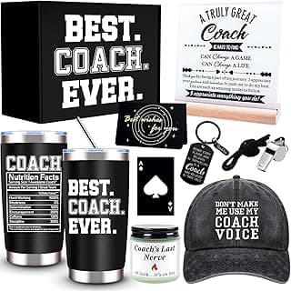 Coach Gifts for Men Women, 20 Oz Best Coach Ever Tumbler Gifts, Thank You Coach Gifts, Birthday Christmas Gifts for Coach, Soccer Football Softball Basketball Swim Coach Appreciation Gifts