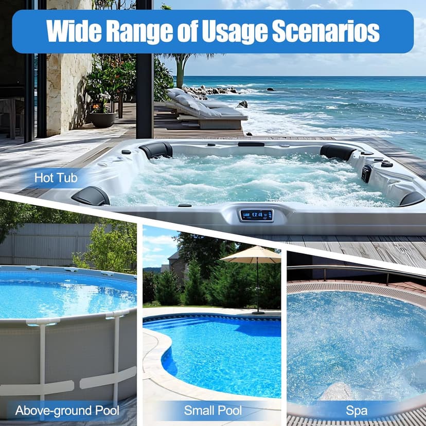 Paradise Power Spa Vac 6250 Compatible HotTub Vacuum-Cordless, No Batteries, Sucks UpRocks, Leaves in Spas, Hot Tubs, Pool Steps