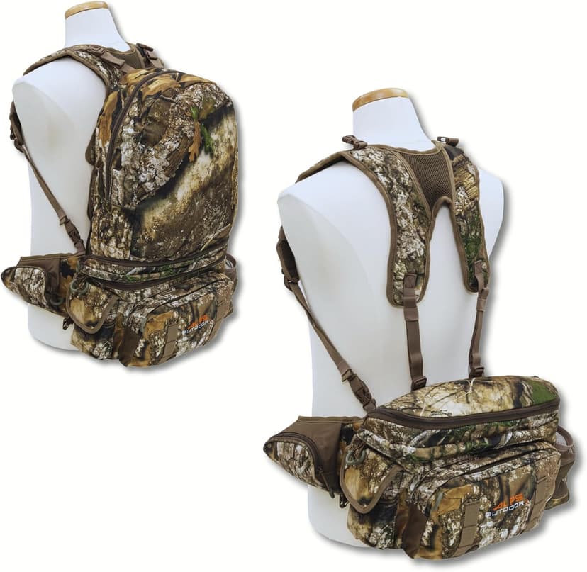 ALPS OutdoorZ Big Bear Day Pack – Realtree APX Camouflage Expandable Hunting Backpack with Large Capacity, Multiple Storage Pockets & Adjustable Straps for Deer & Big Game Hunting