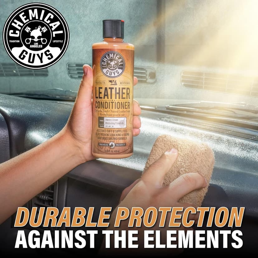 Chemical Guys Leather Cleaner and Conditioner Kit - 2 Bottles (4 oz Each), Car Cleaner and Conditioner, Safely Cleans & Conditions Leather Car Interiors, Furniture, Shoes, Boots, Bags, Apparel & More