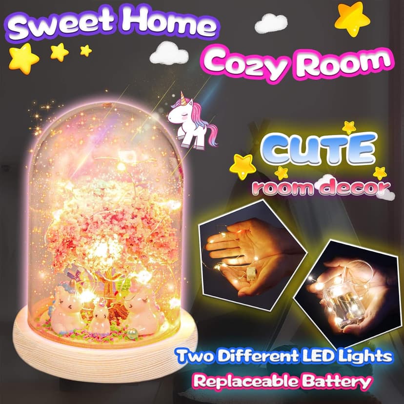 YOFUN Make Your Own Unicorn Night Light - Unicorn Craft Kit for Kids, Arts and Crafts Nightlight Project Novelty for Girl Age 4 to 9 Year Old, Unicorns Gifts for Girls B08NHFS9FC