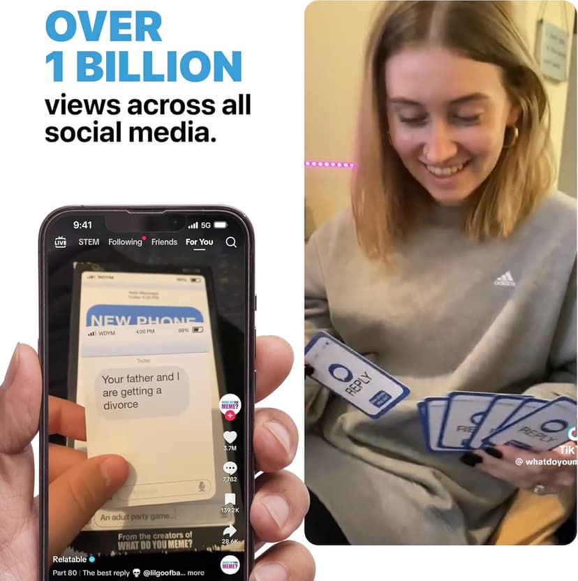 New Phone, Who Dis? by Relatable – Offline Text Message Party Game - Spicer Edition Party Game, Funny Social Icebreaker for Groups, and Summer Fun for Game Night, Includes 50 Inbox & 250 Reply Cards