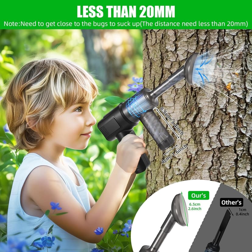 ZLieatmp New Bug Vacuum Catcher for Adult&Kids,2026 Spider Killer Insect Catcher,Cordless Handheld Vacuum Cleaner for Car USB Charge Bugs Catcher Indoor for Stink Bug,Moth,Spider Bugs Sucker for Home