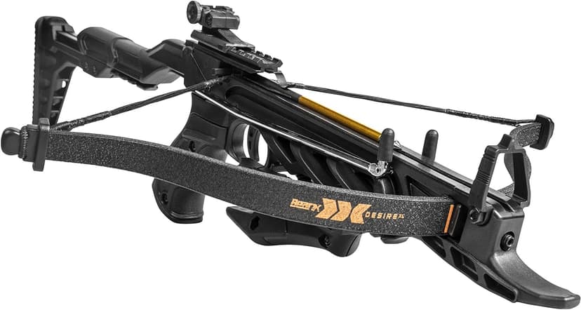 Bear X Desire XL Pistol Hunting Crossbow, Self-Cocking, Adjustable Stock up to 2.5", Compact Design, Includes 3 Premium Bolts, Dependable Accuracy