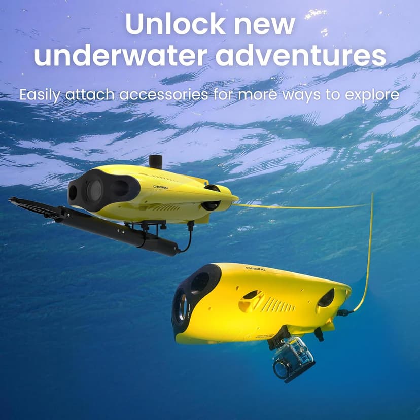 Chasing Gladius MINI S Upgraded Professional Underwater Drone Set, with 4k Resolution + EIS Anti-Shake Camera, Remote Control and App Remote Control, Support Multiple Mounts