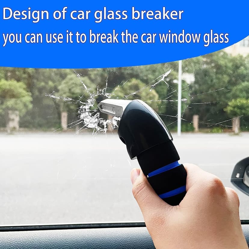 KOUNATSURI Car Door Handle for Elderly Car Assist Support Handle Multifunction Car Door Latch Bar for Seniors and Handicapped(Blue) B0B774BN41