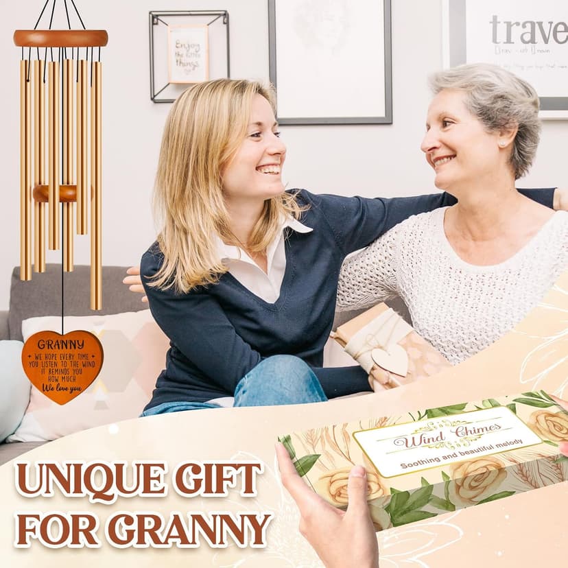 Gifts for Granny from Grandkids, Granny Gift Wind Chimes, Birthday, Retirement, Thanksgiving, Mothers Day, Grandparents Gifts from Grandchildren, Grandma Gift B0F87FQ1ZB