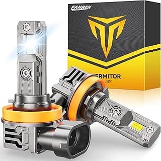 FAHREN 2026 Upgraded H11 light Bulb 45000LM 900% Brighter 6500K White Super Bright, 1:1 H11 Mini Size Fog Lights Plug & Play No Adapter Required Non-Polarity, Canbus Ready, IP68 Waterproof, Pack of 2