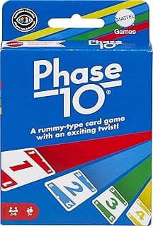 Mattel Games Phase 10 Card Game with 108 Cards, Great Game for Kids, Family or Adult Game Night, Ages 7 Years and Older
