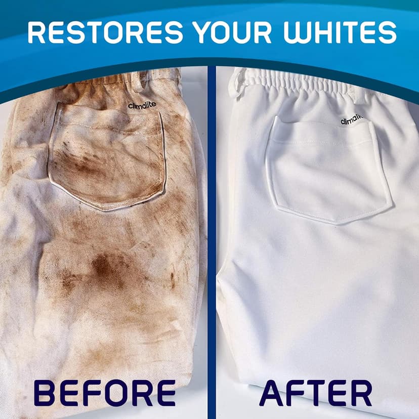 OUT White Brite Laundry Whitener Powder, Stain Remover Detergent Booster for Clothes, Removes Red Clay and Rust Stains on White Clothing and Uniforms, 1 Pound 12 Ounce - Pack of 2