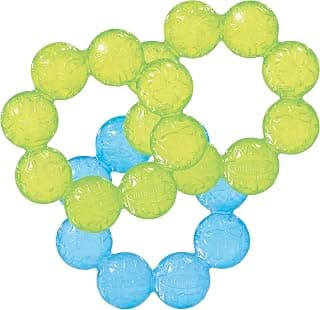 Infantino Water Teethers – Sensory Exploration, Teething, Cooling & Massaging Relief for Sore Gums, Lime & Blue, 3-Pack