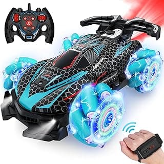 RC Stunt Car, Gesture Sensing RC Cars for Boys Girls, 2.4GHz 4WD Remote Control Car with 360° Rotating, Lights, Music, Spray, Toy Cars for Kids Age 6 7 8 9 10 11 12 Year Old Birthday Gifts