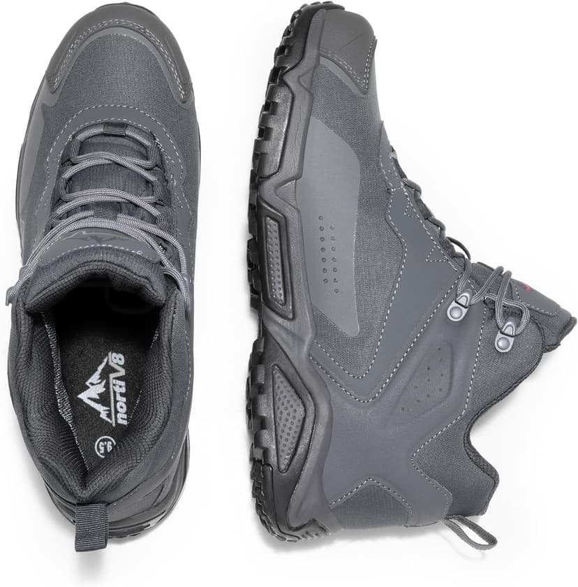 NORTIV 8 Men's Waterproof Hiking Boots, Lightweight Tactical Boots for Men, Mid Ankle Men's Hiking Boots for Trekking Trails, Outdoor Adventures Hiking