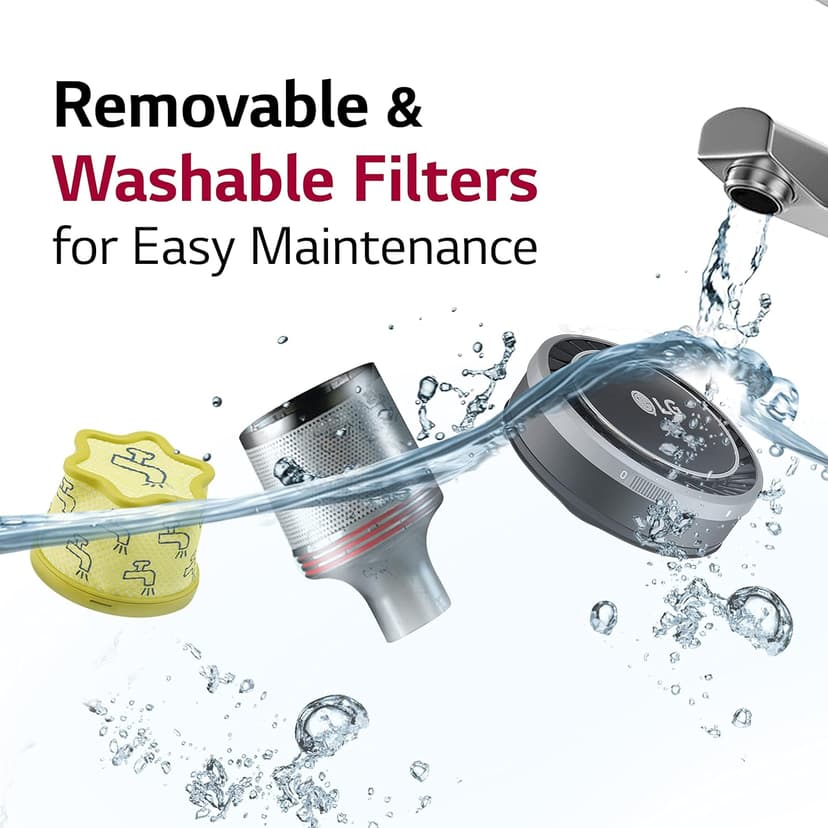 LG CordZero Cordless Stick Vacuum, 2 Batteries, 120 Min Run Time, Powerful Cleaning for Carpet, Hard Floors & Pet Hair, Lightweight, High-Capacity Dust Bin, 10-Year Motor Warranty, A926KSM (Renewed)