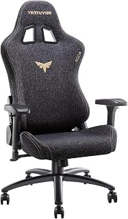 Gaming Chair 4D Adjustable Armrests - 170° Reclining & 320lb Capacity, High Back Ergonomic Computer Chair with Lumbar Support, Fabric Office Chair for Adults (Black)