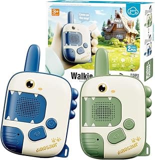 Dino Walkie Talkies for Kids,Dinosaur Toys for Kids 3-5-7,Toddler Kids Toys 2 Pack Birthday Gifts for 3 4 5 6 7 8 9 Year Old Boy Girls Toy for 3-12 Boys Outdoor Game,Easter Christmas Stocking Stuffers B0D9258QC7