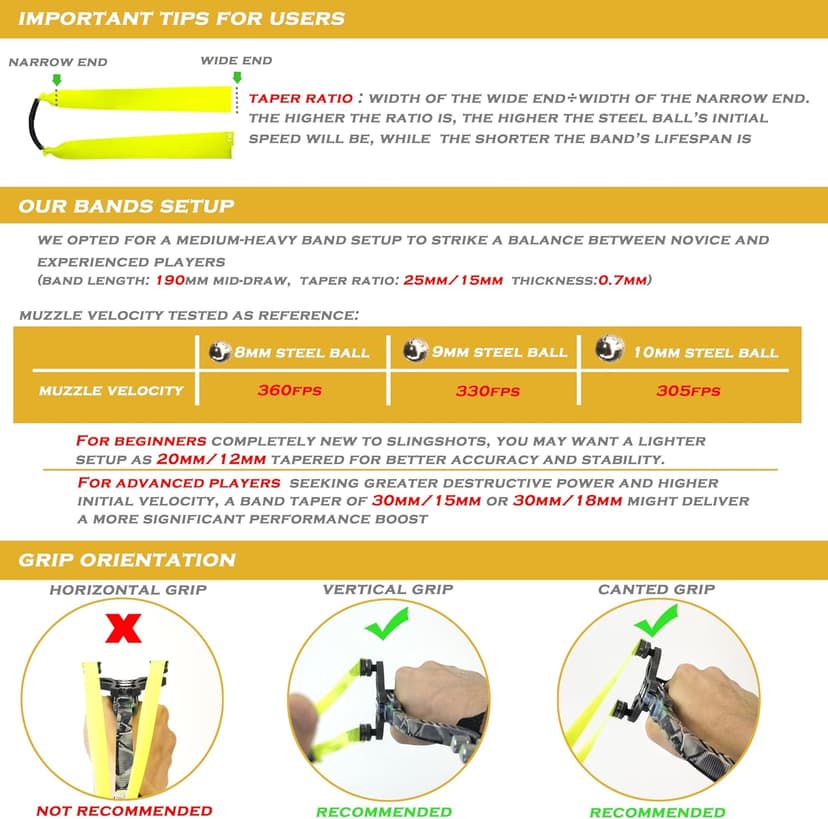 Heavy Duty Hunting Slingshot, Wrist Rocket Slingshot with Arm Support, Professional Shooting Sling Shot for Adults, Competition Catapult.