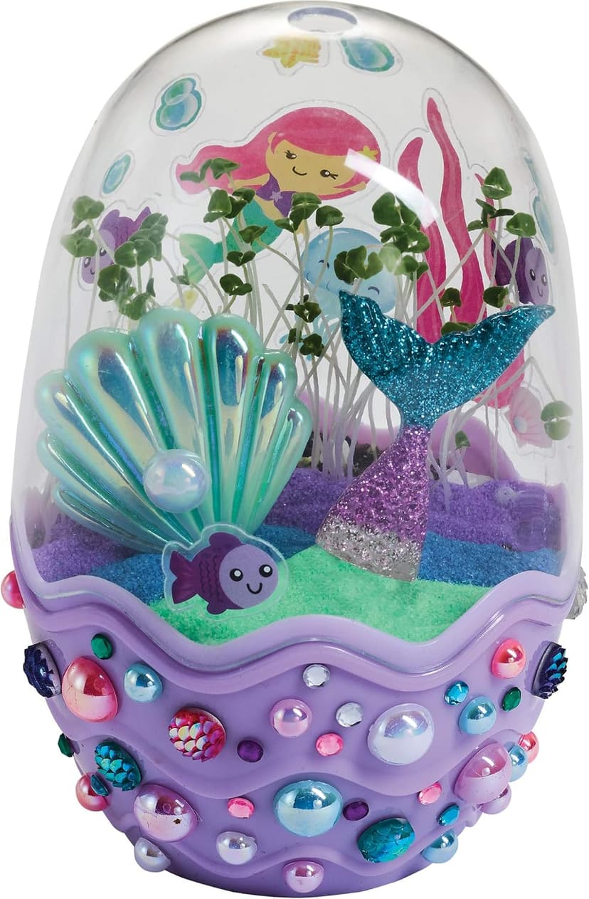 Creativity for Kids Mini Garden: Mermaid Terrarium Kit - Mermaid Gifts for Girls, Crafts and Toys, Holiday Stocking Stuffers for Kids (Ages 6+)