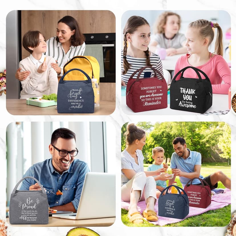 Insulated Lunch Bag, Reusable Leakproof Tote Box, Inspirational Thank You Gift, Teacher Coworker Volunteer Customer Nurses 16 Pcs Christmas Employee Appreciation Gift Bulk Team Staff Classic B0GHNFCD4H