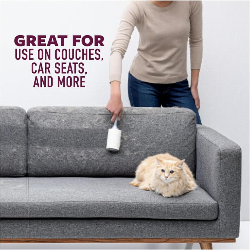 Scotch-Brite Pet Hair Pickup Extra Sticky Lint Roller, Designed for Removing Fur + Fluff on Couches, Clothes, Dog and Cat Beds, & More, 1 Pack, 95 Easy-Tear Adhesive Sheets Total