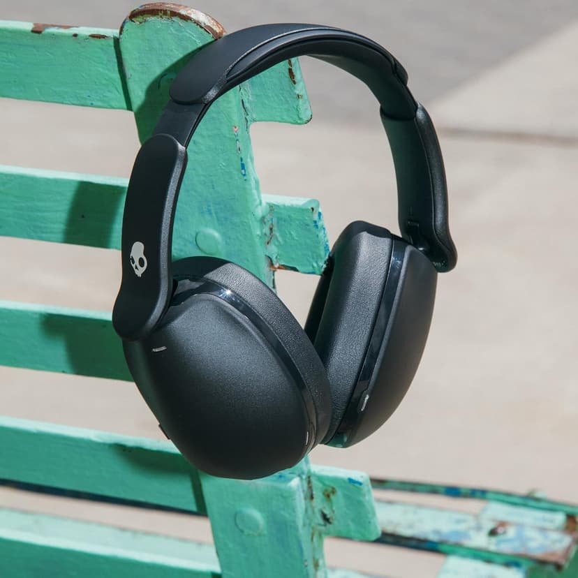 Skullcandy Hesh 360 Wireless Over-Ear Bluetooth Headphones, Up to 100 Hours Battery, Noise Isolating Fit, Flat-Folding Collapsible Design, Microphone iPhone Android - True Black