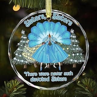 Gossby Gift for Sisters - Sister Gift from Sister - White Sisters Decor - Gifts for Women Best Friend - Car Hanging Decoration Ornament - Wine Bottle Decor