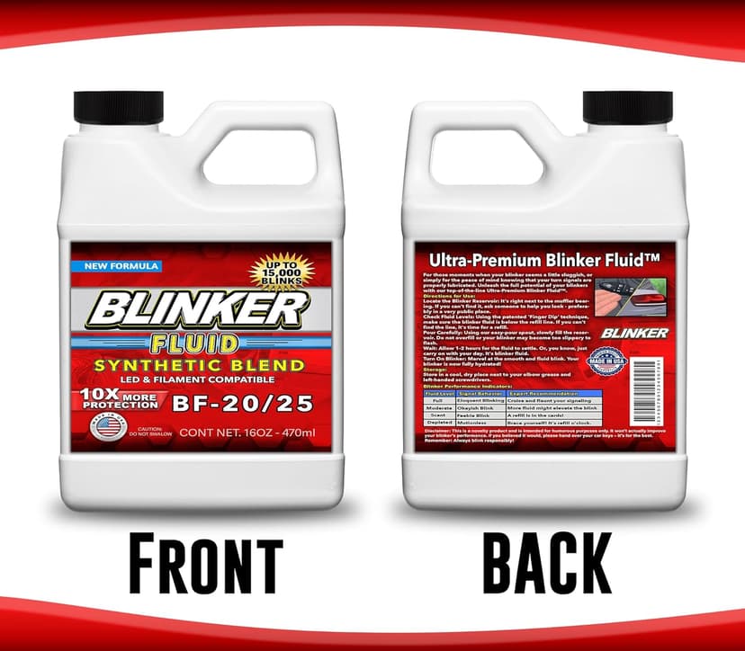 Blinker Fluid, Funny Gag Gifts, Great for White Elephant Gift for Adult,Men&Women Christmas Secret Santa,Mechanic, Novelty, Car Guy, Prank, Gifts for Person who has Everything or Want Nothing