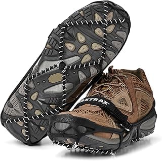 Yaktrax Pro Traction Cleats - 360-Degree Grip on Snow, Ice, & Multi-Terrain Surfaces - Elastic Outer Band w/Easy-On/Off Heel Tab & 1.4mm Stainless Steel Coils - Abrasion Resistant - Unisex