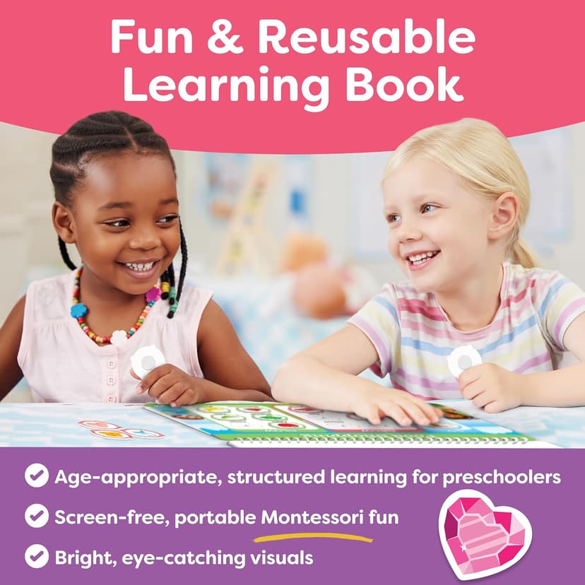 Princess Dress Up 3 Year Old Girl Gifts for Kids - Preschool Learning Educational Toys - Preassembled Travel Activity Montessori Busy Book for Toddlers Ages 3-5 & Princess Unicorn Toddler Books B0G2M13ZCG