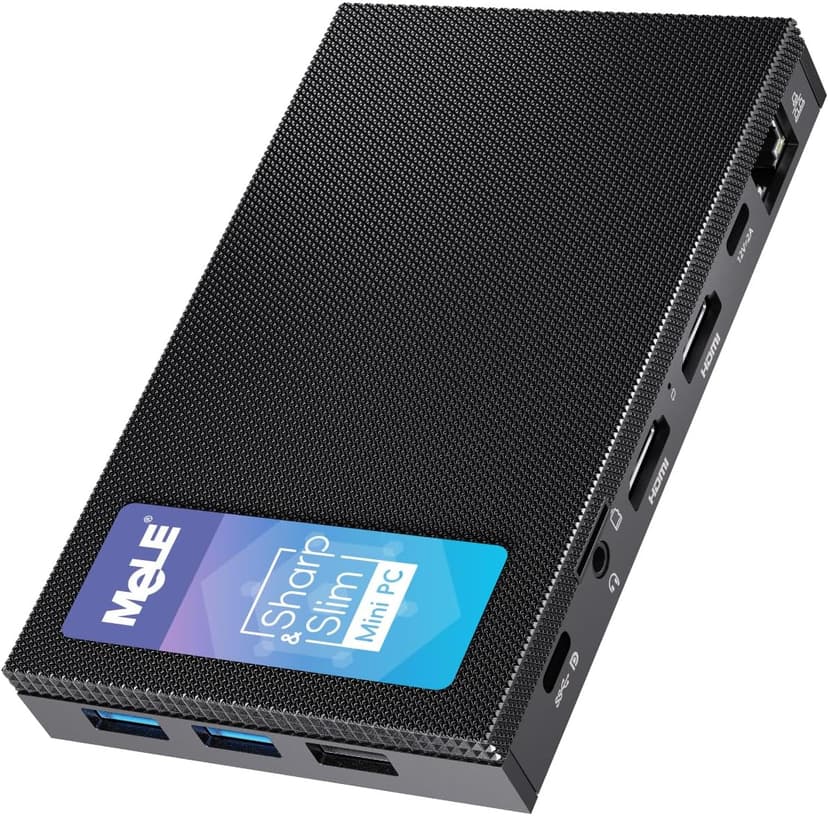 MeLE Fanless Mini PC Quieter 4C, N100 16GB RAM 512GB Storage Win 11 Mini Computers, Micro PC with Full-Functional USB-C, 2.4G/5G WiFi, 4K Triple Screen on Home, Office, Education, Astrophotography