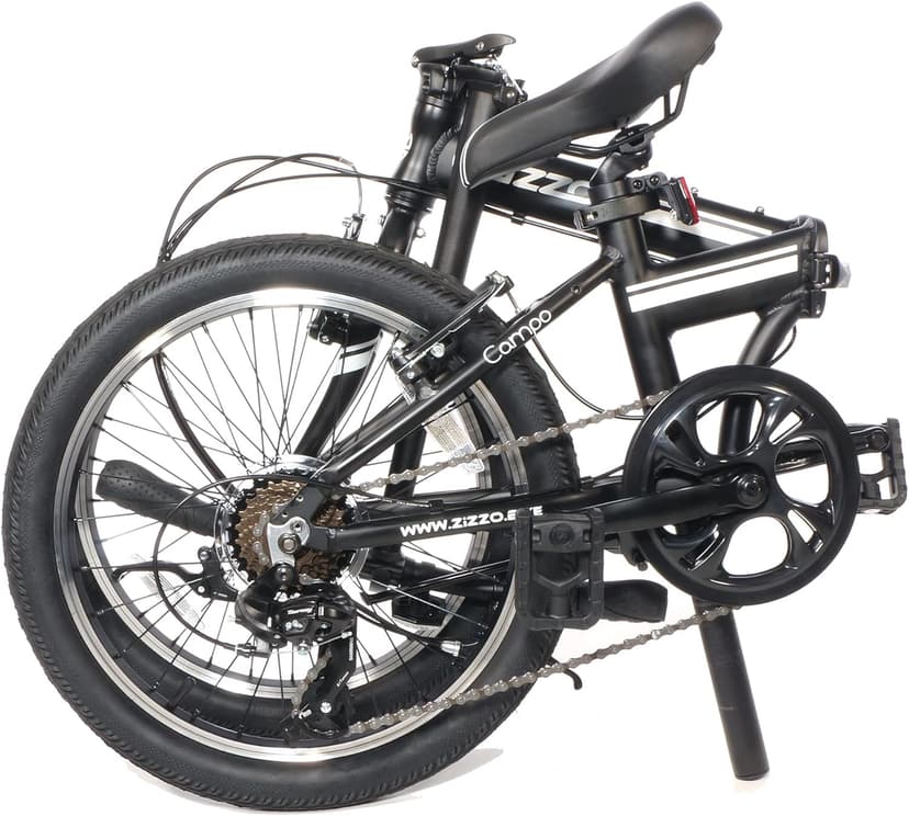 ZiZZO Campo 20 inch Folding Bike with 7-Speed, Adjustable Stem, Light Weight Frame