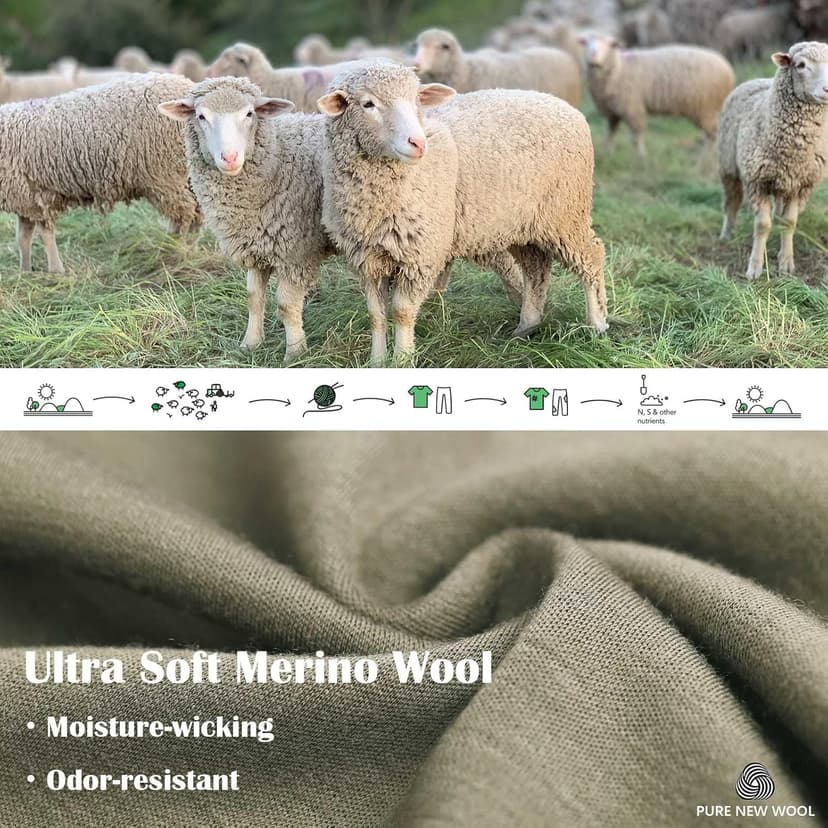 Merino Protect Merino Wool Neck Gaiter Unisex Breathable Face Mask Lightweight Neck Warmer Motorcycle Hiking Hunting