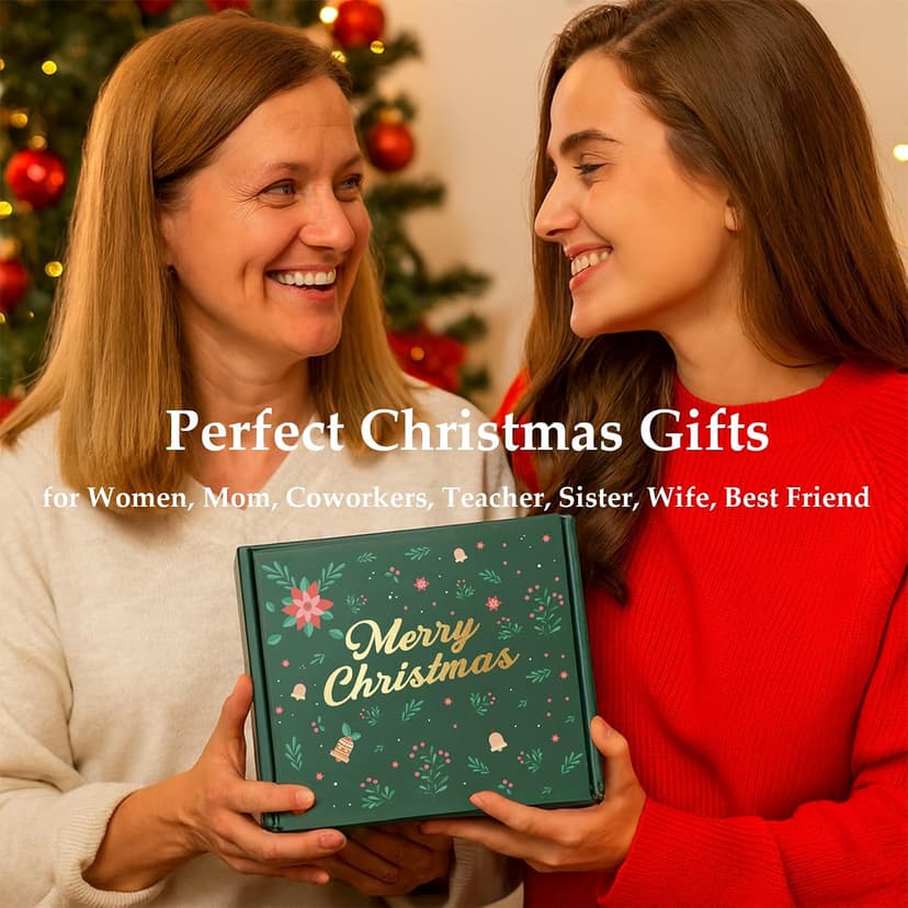 Unique Christmas Gift Basket, Xmas Gift Set for Mom Coworkers Teacher Sister Wife Best Friend White Elephant W Tumbler MHSMHL Christmas Gift for Women 2026 Secret Santa Gifts for Women B0FR4NPVT1