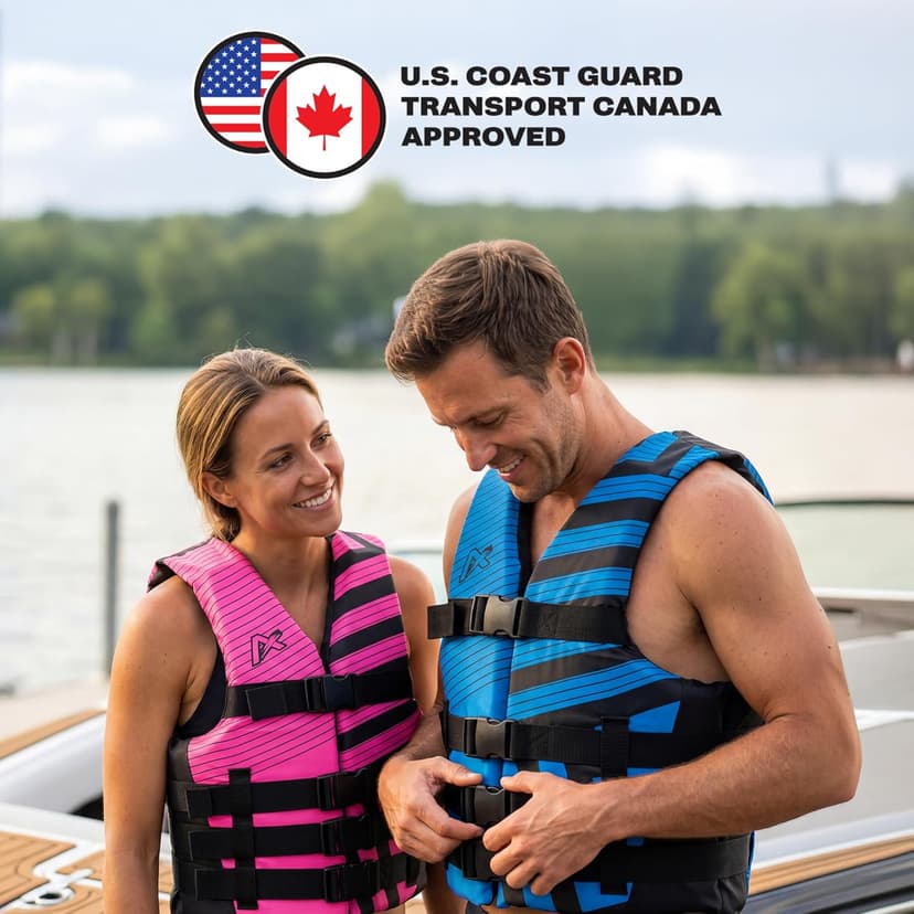 Airhead Trend Life Jacket for Adults & Kids - USCG Approved Life Vest for Men, Women, Youth & Child, Watersports Vest for Boating, Tubing & Swimming