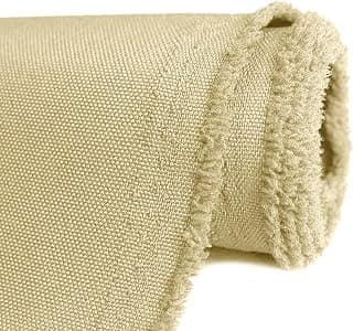 K-Musculo 600D Fabric by The Yard, 58" W 600D Upholstery Polyester Material, Indoor Outdoor Water Resistant Fabric for Chair Cushion Furniture Cover Sewing DIY Cloth, 2 Yard Khaki