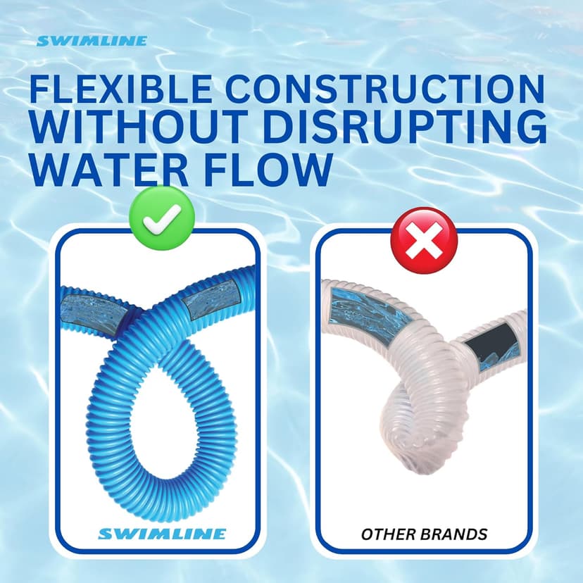 SWIMLINE HYDROTOOLS Standard Swimming Pool Vacuum Hose 1.25" X 18' For Inground Pools - Compatible With Vacuum Heads, Skimmers, Filter Pump Inlets, Above Ground Pools And Other Pool Accessories