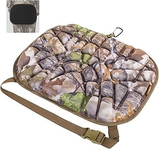BLISSWILL Hunting seat Cushion，Stadium Cushion，100% Memory Foam Silent Lightweight for Camping, Hunting, Fishing，Camping，Outdoor