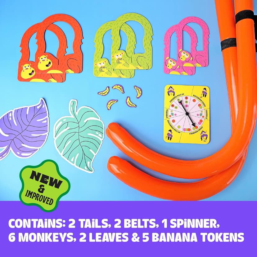 It's Bananas! The Monkey Tail Game - Funny, Fun Party & Family Board Game for Kids, Stocking Stuffer, Christmas, Thanksgiving, White Elephant, Girls Night, Birthday Gift, Gag, Novelty