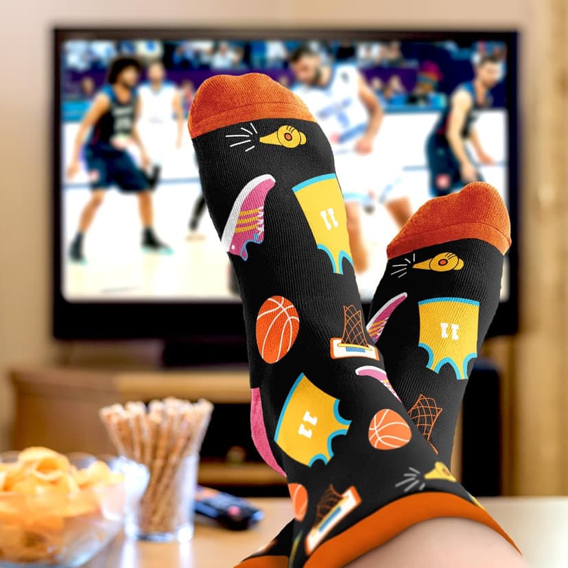 Basketball Socks for Men, Women & Youth – Funny Basketball Gifts, Stocking Stuffers, Novelty Socks for Players, Coaches, Boys & Girls, and Cool Sport Accessories for Christmas