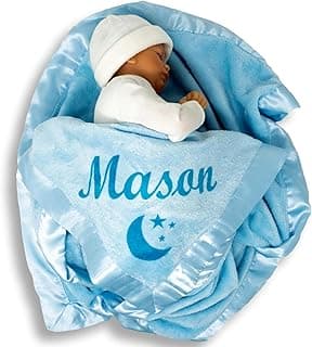 Custom Catch Personalized Baby Blanket for Boys - Blue