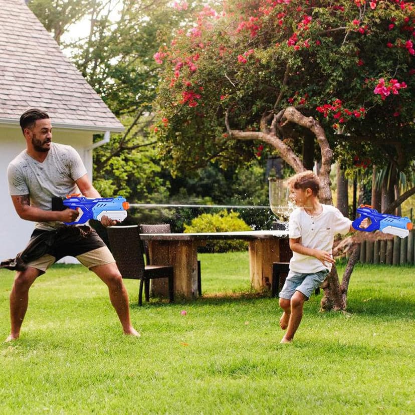 Quanquer 3 Pack Water Guns for Kids Adults - 600CC Squirt Water Toy Gun Super Blaster Soaker Long Range High Capacity Swimming Pool Beach Outdoor Fighting Toy for Boys Girls (Blue)