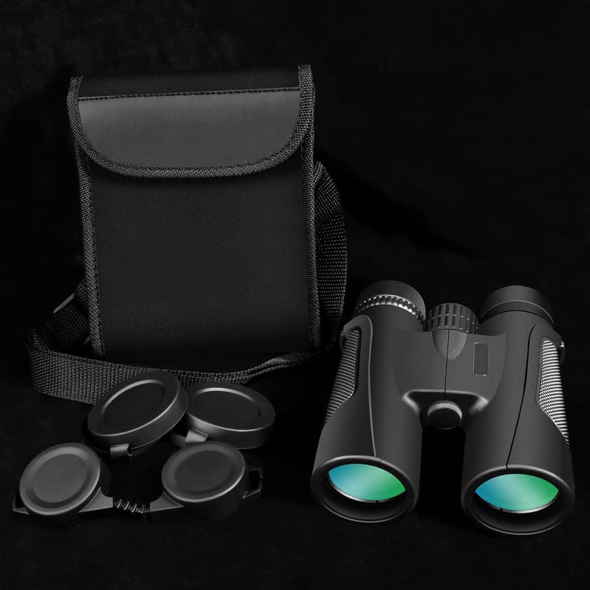 High Power 15X50 Binoculars for Adults Waterproof 50mm Big Eyepiece Fogproof Binoculars with BAK4 Prism FMC Lens for Outdoor Stargazing Hunting Traveling Wildlife Bird Watching (Black)