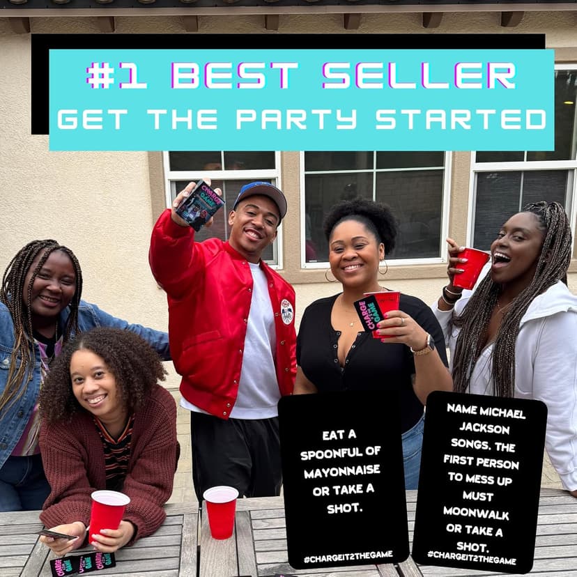 Charge It 2 The Game Drinking Cards – 90-Card Adult Party Game for Bachelorette Parties, 21st Birthdays, and Game Night Fun