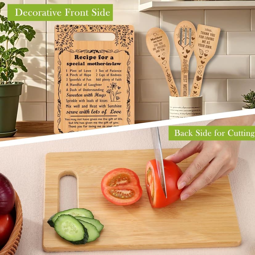 from Daughter Son in Law Best Mother in Law Birthday Christmas Wedding Gift to My Mother in law Cutting Boards Set Great Gifts for Mother in law Mother of the Bride Groom Gifts B0CG3KJ9S8