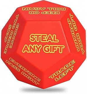 Christmas Gift Exchange Games for Family Party, Gifts Swap Dice Game for Teens Adults Stocking Stuffers Gag Chrismas Santa Swap Gift Exchange Dice Christmas Stuffers White Elephant Dice Games B0FWKMM264