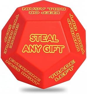 Christmas Gift Exchange Games for Family Party, Gifts Swap Dice Game for Teens Adults Stocking Stuffers Gag Chrismas Santa Swap Gift Exchange Dice Christmas Stuffers White Elephant Dice Games B0FWKMM264