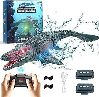 2.4GHz Remote Control Mosasaurus Dinosaur Swimming Pool High Simulation Toys, RC Boat Lake Bathroom 8-12 Years Boys Girls Christmas Halloween Tricky Birthday Gift