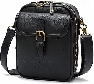 Pelimoo Small Crossbody Bags for Women Vegan Leather Messenger Purses, Vintage Wallet Anti Theft Shoulder Handbags with Card Slots