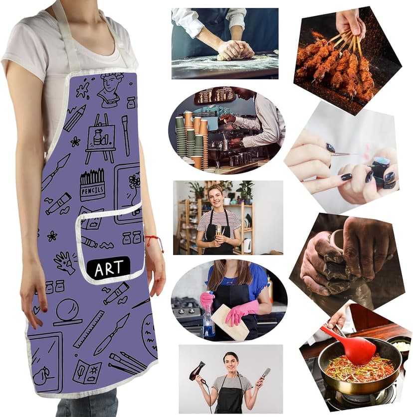 MBMSO Painting Artist Apron with Pockets Artist Painter Gifts Art Lover Gift for Art Teacher Student Painter Apron Waterproof B0CSDBGH7X